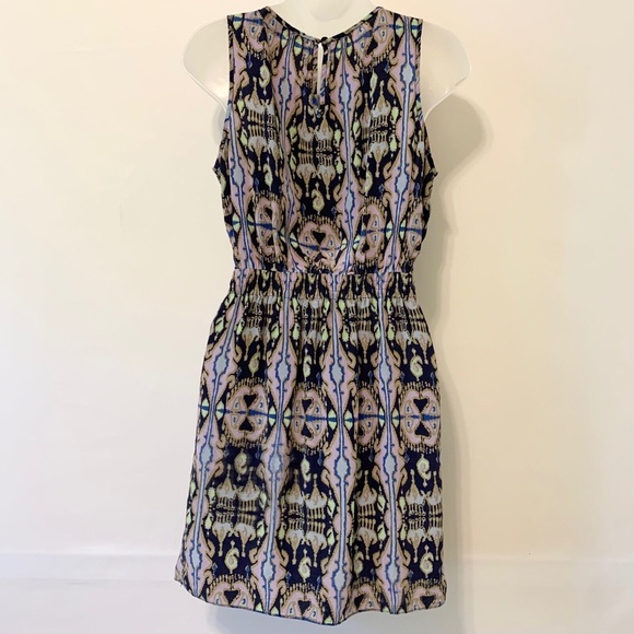 Tibi 100% Silk Sleeveless Blue Purple Casual Summer Dress Size 2 - Picture 6 of 11
